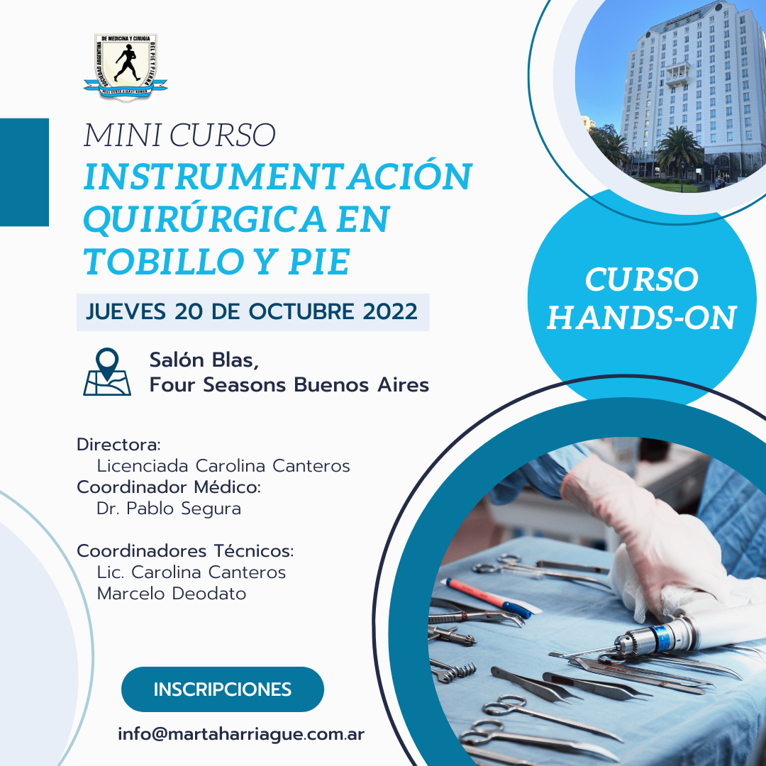 Mini Curso Instrumentación Quirúrgica en Pierna, Tobillo y Pie